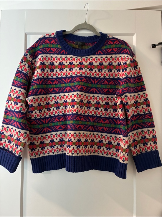 J. Crew Other - JCrew—women’s Patterned Navy Fair Isle Sweater
